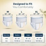 Karein Overnight Adult Diaper Pant L Size, Large, Waist (90-120 cm 35"-47"), 10 Unit, Long Protection Hour, Unisex, Quick & Even Absorption, Aloe Vera, Leakproof, Odour Control, Wetness Indicator - Image 8