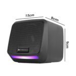 ZEBRONICS Igloo 1, 2.0 USB Computer Speakers, 8 Watts, Multicolor LED, USB Powered, AUX, Volume Control Pod for PC, Laptops, Desktop, Black - Image 7