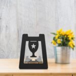 GLORY MEDAL HANGERS Single special Medal Table Top Display Holder (Pack of 3) - Black Metal Glossy Finish | Tabletop Medals Ribbon Rack | Special Medal Hanger for Sports Achievements - Image 3