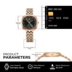 Carlton London Women Celeste Analog Watch, Square Dial, Stainless Steel Strap, Quartz Movement, 30M Water Resistant, Casual Wear - Image 5
