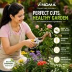 Gardening Scissor Stainless Steel Garden Snip with Safety Lock Garden Shears Sharp Cutter Pruners Scissor for Lawn, Garden & Potted Plants (PACK OF 1) - Image 9