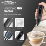 Coffee Frother Electric Rechargeable Coffee Maker Machine for Home Electric Coffee Frother Machine & Milk Whisker with Dual Spring Tech GetSetNova | 1 Year Warranty - Image 3