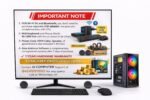 AI Ready Desktop Computer Set with 20" LED Monitor – Core i3-4130 3.4GHz, 8GB DDR3 RAM, 256, WiFi 6, Bluetooth 5.0, RGB Combo, Supports AI Tools Like ChatGPT & Gemini AI - Image 5