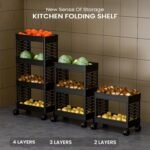 Dillard's Plastic Multipurpose 4-Tier Floor Mount Corner Shelf Kitchen Organizer Rack/Storage Shelf/Dish Rack/Storage Rack For Kitchen - Image 7