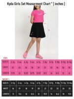 KYDA KIDS® 100% Pure Cotton Girls Printed Crop Top and Skirt with Attached Inner shorts Co-ords Set - Image 7