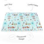 FIRSTCRY INTELLISKILLS Premium Extra Large Reversible Play Mat for Babies | Learning & Crawling Foldable Baby Mat for Floor | 6.5x4.5 ft | 0.6cm Thick (Carnival & Alphabet), Multicolor, 1 Count - Image 3