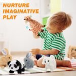 Hopping Walking Bunny Toy with Sounds, Jumping Rabbit Wiggling Ears, Twitching Mouth and Nose, Educational Interactive Bunny Rabbit Toy for Baby Kids - Image 4