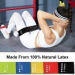 QUXIS Resistance Bands Set for Men and Women, Pack of 5 Different Levels Elastic Band for Home Gym Long Exercise Workout – Great Fitness Equipment for Training, Yoga – Free Carrying Bag - Image 3