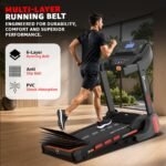 PowerMax Fitness TDM-98 4HP Foldable Motorized Manual Incline Treadmill for Home Use, 110kg Max User, Max Speed-10kmph, Preset programs, Heart Rate Sensors, AUX, Speaker, USB, LED Display,Black - Image 11