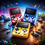 Handheld Gaming Console with 3 Inch LCD Display, Rechargeable Portable Game Player, TV Output, USB Charging, Retro Style Video Game Console for Kids & Adults (Red) - Image 4