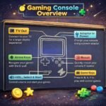 Handheld Gaming Console with 3 Inch LCD Display, Rechargeable Portable Game Player, TV Output, USB Charging, Retro Style Video Game Console for Kids & Adults (Red) - Image 2