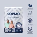 Amazon Brand-Solimo Adult Diapers Tape Style|Medium Size|60 Count|(30 x Pack of 2)|Waist 28-45 Inch(71-114 cm)|Unisex|Quick Absorption|Leak Proof Upto 12 Hours|Wetness Indicator|For Men & Women - Image 2