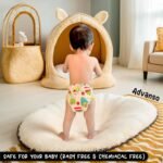 Advanso Leakage Proof cloth diaper for babies 0 to 3 years High Absorbent 1 Reusable diaper cover 1 Insert pad combo Pack 5-18Kg Adjustable free size Washable Pocket cloth diapers for babies P25 - Image 4