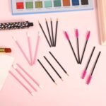 50pcs Applicator Wand Set Eyelash Mascara Brush Eyeliner Brush LipWand Brushes Makeup Beauty Tool Kit 20 Mascara Brush, 20 Lipstick Applicator Lip Wand,10 Eyeliner Brushes - Image 8