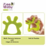 BeeBaby Finger Shape Soft Silicone Teether for 3+ Months with Storage Case, BPA Free Teething Toy for Babies with Textured Surface for Soothing Gums. 100% Food Grade (Finger - Green) - Image 5