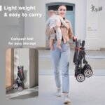 R for Rabbit Lollipop Lite Baby Stroller for 0 to 3 Years with 5 Point Safety Harness | Reversible Handlebar | Cushioned Seat with 3 Level Seats Recline/Lightweight Pram for Kids (Black Stripes) - Image 3