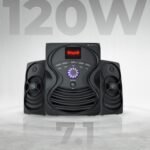 ZEBRONICS Omega 7.1 Home Theatre Speaker with 120W Output, Bluetooth v5.0, USB, AUX, FM Radio, Powerful Subwoofer, LED Display, Remote, Volume & Bass Control - Image 2