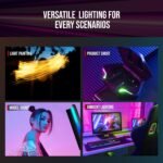 HIFFIN HF-550 30W RGB Stick Light for Video Shooting & Photography, Handheld LED Light Stick with Barndoor, 2500K-9900K CCT, 24 FX Effects, 95+ CRI, App Control, 4000mAh Battery, Type C Charging - Image 8