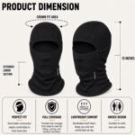 Allextreme Dryfit Full Face Mask with Enhanced UV Sun Wind & Dust Protection for Riding, Skiing, Cycling & Hiking | 9-in-1 Balaclava Helmet Liner Anti-Pollution Bandana for Men & Women Riders (Black) - Image 3