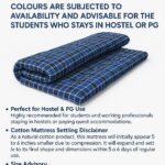 ATOOTFUSION Cotton Floor Mattress, 4 inch Thick Tufted Cushion, 72 x 30 inch, Foldable, Rollable Light Weight Cotton Mattress (Bottle Green) - Image 4