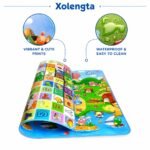 Double Sided Baby Play Mat, Foldable Waterproof Crawling Mat for Kids, Soft Foam Floor Mat with Alphabet & Animal Print, Toddlers & Indoor Play (6 x 4 Feet) - Image 2