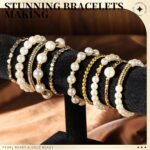Vinskep Friendship Bracelet Making Kit for Kids - Premium Colorful Beads Jewelry Making Set with Alphabet Beads, Decorative Charms, Elastic Cord & Accessories for DIY Arts & Crafts (Gold Kit) - Image 7