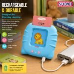 Storio Montessori Talking Flash Cards for Kids 2-5 Years | Rechargeable Educational Learning Toy for Toddlers | Cognitive Language Skills Builder for Boys & Girls | Sound Flashcard Device for Babies - Image 4