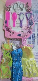 BKDT Marketing Beautiful Doll Toy for Girls Moveable Arms, Legs, Hands & Elbow with Dresses & Fashion Accessories- Doll Height -29cm- Festival Gifts - Image 3