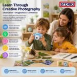 Storio Rechargeable Kids Camera Toy 3.0MP - Blue | 1080P Video Camera with 2-Inch Screen Supports 32GB with Games,Filters,Time-Lapse Educational Birthday Gift for Boys & Girls Age 3–12 - Image 8