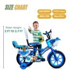 CAPENT Cosmos 14T Cycle for Kids with Support Wheel & Back Rest Seat | Rigid Suspension | Tubeless Tyre | Frame 9 Inch | Ideal for 3 to 5 Years Boys & Girls (Blue) - Image 2
