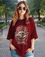 AUSK Oversized T-Shirt for Womens || Graphic Front Printed Loose fit Womens Tshirt - Image 2