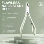 Beauté Secrets Nail Cutter Set, 18 Pieces Grooming Kit (Eyebrow Razor, Tweezer, Hair Plucker, Baby Nail Cutter, Ear Cleaner,Nail Cleaner,) Pedicure Gift for Men and Women (Green) - Image 7