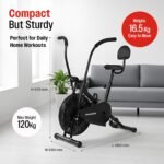 Sparnod SAB-05 Air Bike Exercise Cycle for Home Gym with Back Support | Full Body Workout – Arms & Legs Dual Action | Adjustable Resistance | 120 KG Maximum User Weight & 1-Year Warranty - Image 9