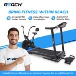 Reach AB 110 Upright Air Bike with Moving/Stationary Handle | Adjustable Resistance with Cushioned Seat | Max User Weight 110 Kg | Exercise Fitness Cycle | Cardio Equipment Machine | Home Gym Workout - Image 6