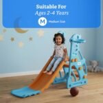 Amazon Brand – Solimo Penguin 2-in-1 Kids Slide with Basketball Hoop & Ball | Medium | Indoor & Outdoor | Safe for Boys & Girls | Age 2-3 Years | Easy Assembly | Multicolor - Image 7