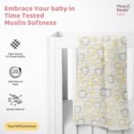 haus & kinder 100% Cotton Muslin Swaddle Wrap for New Born Baby | Pack of 5 (100×100 cm) | Baby Blanket & Swaddles for Newborn | Dream Safari Collection - Image 9