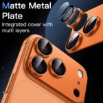 JETech Camera Lens Protector for iPhone 17 Pro, Orange, 1-Pack - Image 3