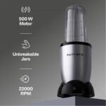 NutriPro Juicer Mixer Grinder - Smoothie Maker - 500 Watts (2 Jars & 1 Blade, Silver) - 2 Year Warranty - Image 2