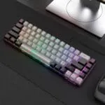 GEODMAER 65% Gaming Keyboard, Wired Backlit Mini Keyboard, Ultra-Compact Anti-Ghosting No-Conflict 68 Keys Membrane Gaming Wired Keyboard for PC Laptop Mac Gamer (Grey-Black) - Image 7