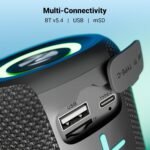 Zebronics 2026 Launch Portable Bluetooth Speaker, 5W RMS, Up to 10Hrs Playback, Passive Radiator, TWS, BT v5.4, USB & mSD, 9 RGB Modes, Splash Proof, Type-C Charging (Sonic POD 15) - Image 6