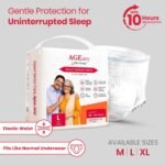 AGEasy (Max Group) Unisex Adult Diaper Pants | M (Waist 24-45 inches) | 30 Units | Overnight Leak Protection | Wetness Indicator | Odour Lock | Anti-Bacterial | Skin Friendly - Image 5