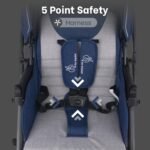 R for Rabbit Poppins Joy Stylish Baby Stroller | Pram for Kids with Reversible Handle | New Born Babies Stroller for 0 to 3 Years Boy and Girl (Blue Grey) - Image 7