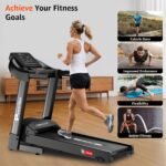 PowerMax Fitness TDM-96B 4HP DC Treadmill for Home | 110KG Max User Running Machine | 14km/hr Top Speed, 4-Level Manual Incline | Bluetooth for app, Speaker, Mp3 | Foldable Cardio Machine, LED Display - Image 10