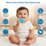 Mee Mee Ultra Light Silicone Baby Pacifier & Teether, BPA-Free, Soft Nipple Design, Oral Soothing, Pack of 2, 0–6 Months, Blue/Red - Image 7