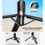 WeCool S6 Reinforced Bluetooth Selfie Stick with Tripod Stand, 45inc/ 113cm Long Selfie Stick with 6-Section Stable Base, Detachable Mobile Holder, Compatible with Mobile/GoPro for Video & Photoshoot - Image 2