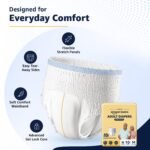 Amazon Basics Economy Adult Diapers Pant Style for Men & Women | Medium Size | 30 Count (10 x Pack of 3) | Up to 8 Hours Absorbency | Wetness Indicator | Soft & Comfortable | Disposable | White - Image 5
