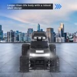 popsugar Off Roader Rechargeable Remote Control Car | RC Car Monster Truck | 4 Headlight Modes | Lithium Battery | C-Type Charging | 2.4GHz Remote Controller | Made in India, Black - Image 5