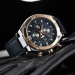 BENYAR Luxury Business Casual Party-Wear Leather Chronograph Date Display Watch for Men - Image 6