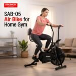 Sparnod SAB-05 Air Bike Exercise Cycle for Home Gym with Back Support | Full Body Workout – Arms & Legs Dual Action | Adjustable Resistance | 120 KG Maximum User Weight & 1-Year Warranty - Image 2