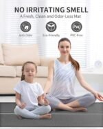 Yoga mat for Men and Women, Premium Exercise Mat for Home Workout, Anti Slip Yoga Mat Workout, Gym Mat for Workout at Home (4mm, Grey) - Image 3